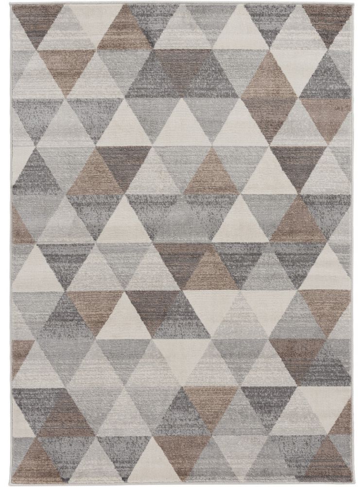 Vintage Teppich Beige im Kurzflorteppich Muster Abstraktem als