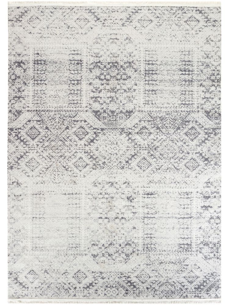 Waschbarer Teppich Dunkel aus Polyester | Meliert Grau Einfarbig