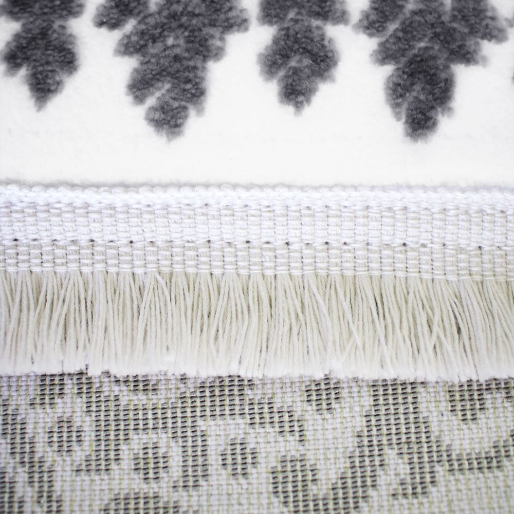 Teppich Orientteppich hochwertige Qualität Barock Muster grau creme 