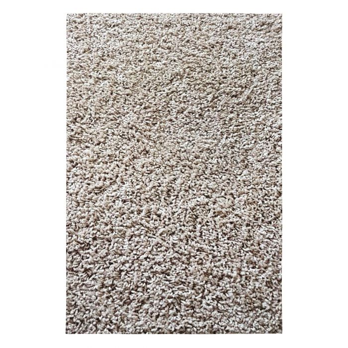 30 mm Shaggy Hochflor Teppich Beige Einfarbig Uni M380