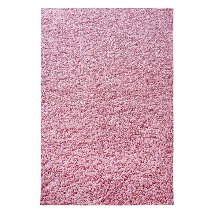 30 mm Shaggy Hochflor Teppich Rosa Einfarbig Uni M380