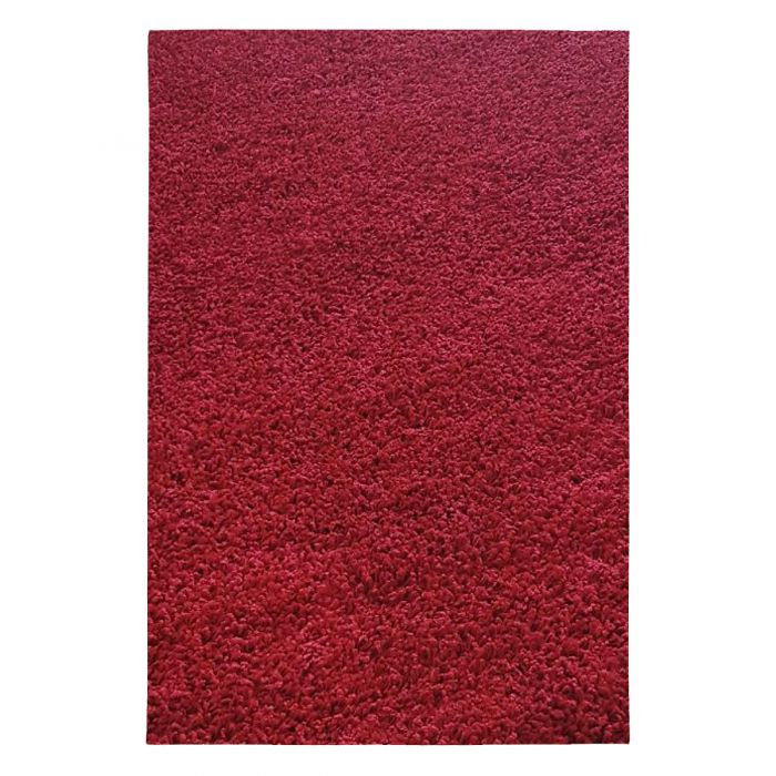 30 mm Shaggy Hochflor Teppich Rot Einfarbig Uni M380