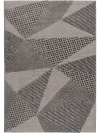 | Abstraktes Kurzflor Design Grau Geometrische Teppich