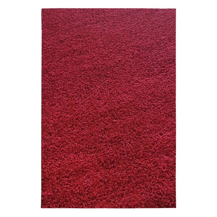 120x170 cm Shaggy Hochflor Teppich Rot Einfarbig Uni MY380 30 mm