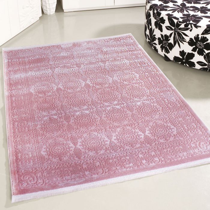 120x170 cm Designer Teppich Pink | 3D Vintage Durchgemustert MYP4283P