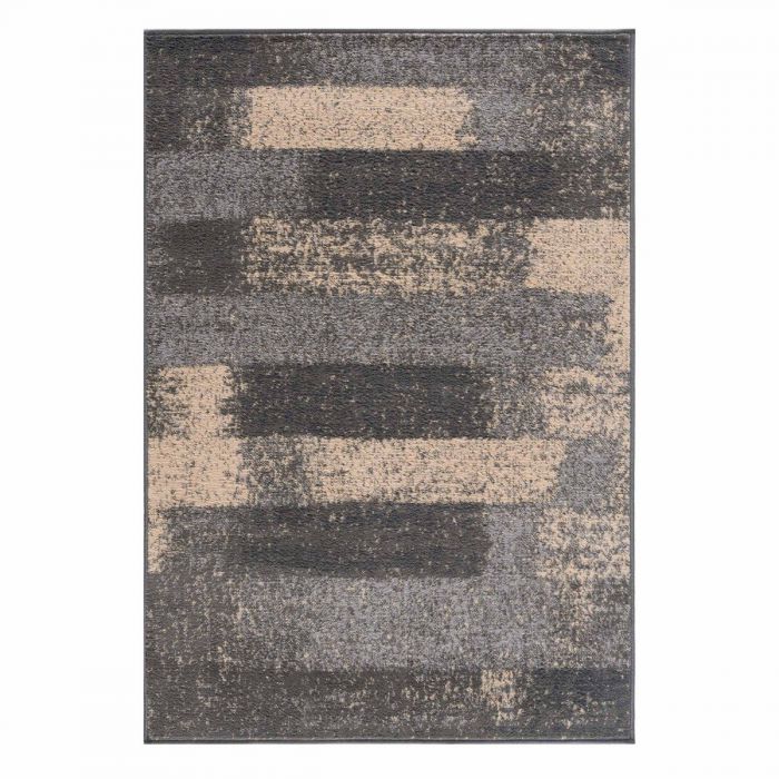 Kurzflor Teppich Grau Pastel Abstrakt Meliert 3197S