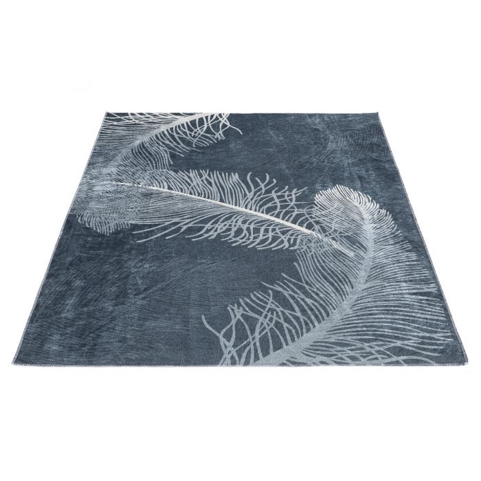 Waschbarer Teppich Antibakteriell Modernes Florales Design 2986