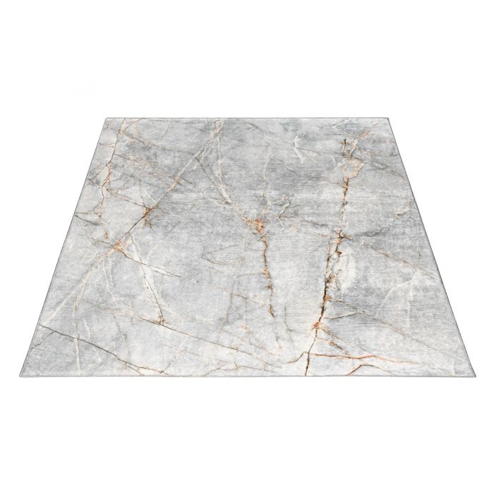 Waschbarer Teppich Premium Marmor Grau Abstrakt M8300