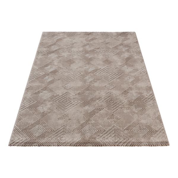 Größen Abstraktes Teppich Beige | Muster Braun vesch. Kurzflor