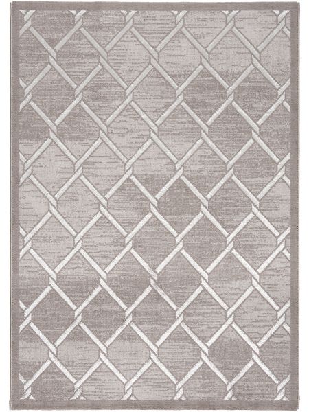 Designer Teppich Kurzflor Grau | 3D Geometrisches Muster