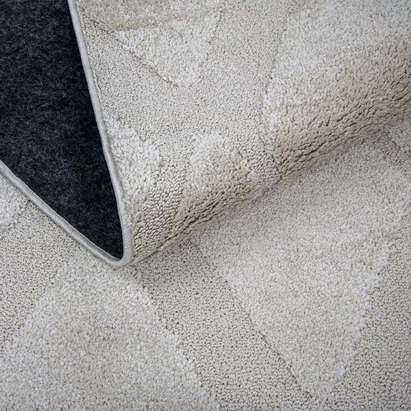 Teppich | Weiß Wohnzimmer MISAM Hoch-Tief 3D Effekt