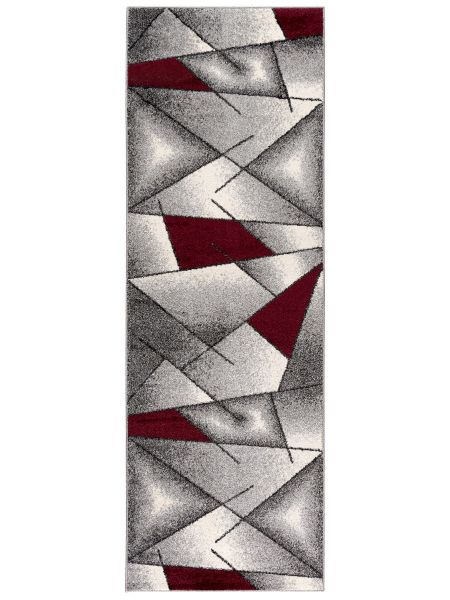 Teppich Läufer Kurzflor Rot | 7688R