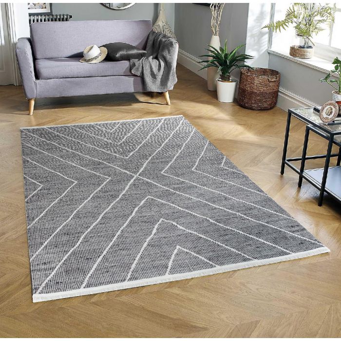Waschbarer Teppich FELIS Line Grau MY1020S
