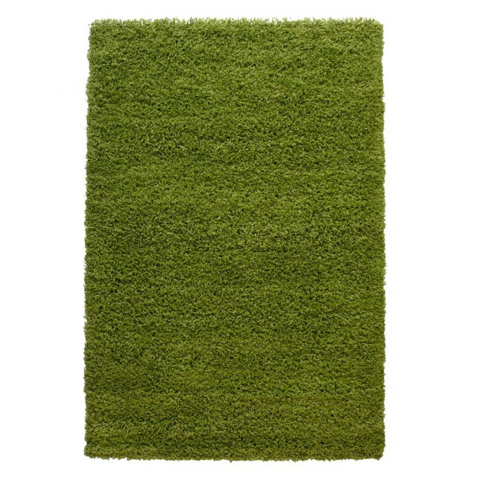 40 mm Shaggy Hochflor Teppich Grün Einfarbig Uni M170