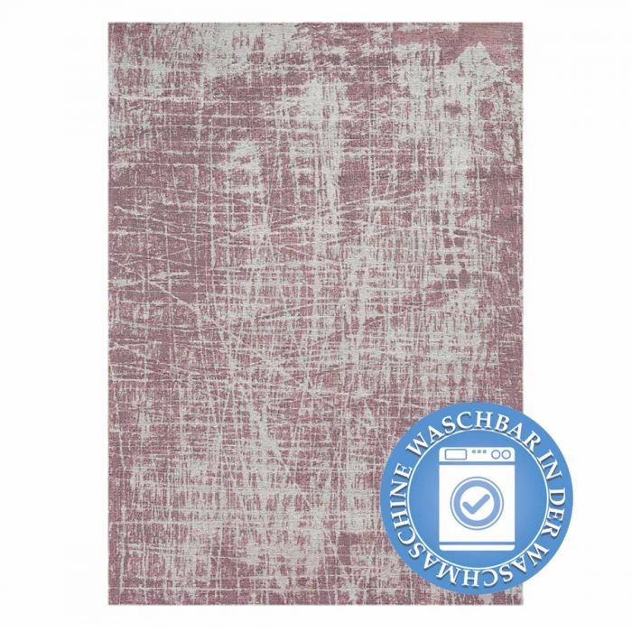 Waschbarer Teppich Baumwolle Young Pattern Rosa M6920