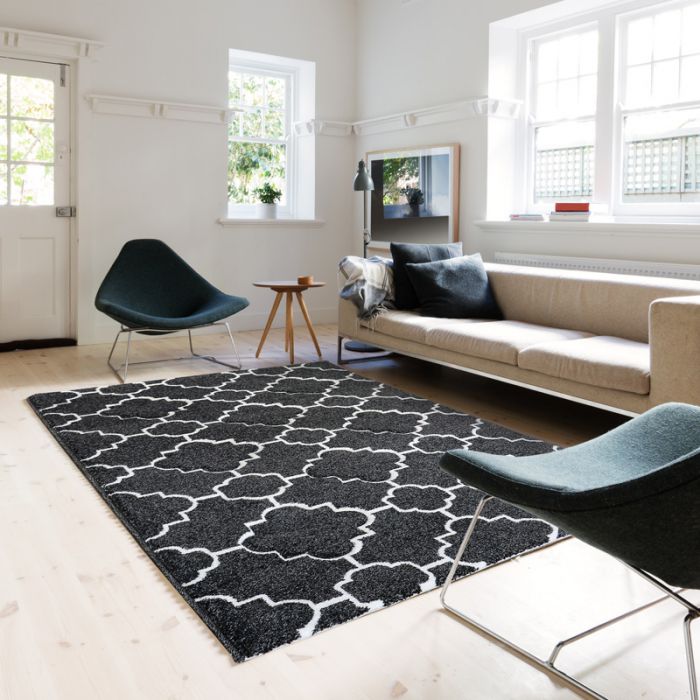 Wohnzimmer Teppich Kurzflor Waschbar Marokkanisches Design Modern In Beige